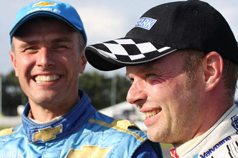 Jan Magnussen og nærmeste mesterskabskonkurrent Henrik Lundgaard.